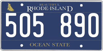 RI license plate 505890