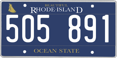 RI license plate 505891