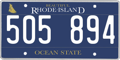 RI license plate 505894