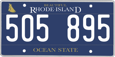 RI license plate 505895