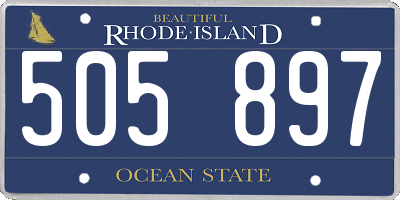 RI license plate 505897