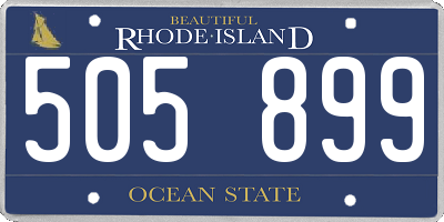 RI license plate 505899