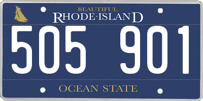 RI license plate 505901