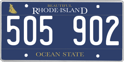 RI license plate 505902