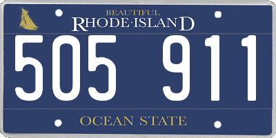 RI license plate 505911