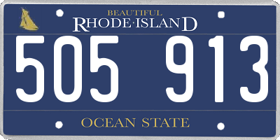 RI license plate 505913