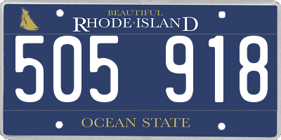 RI license plate 505918