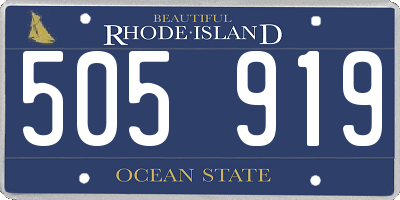RI license plate 505919