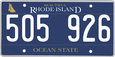 RI license plate 505926