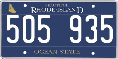 RI license plate 505935