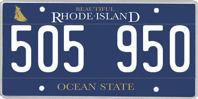 RI license plate 505950