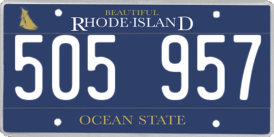 RI license plate 505957
