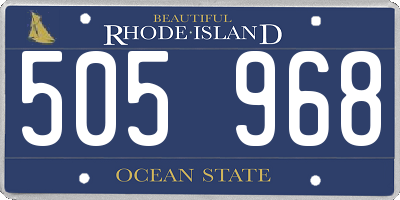 RI license plate 505968