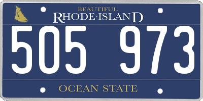 RI license plate 505973