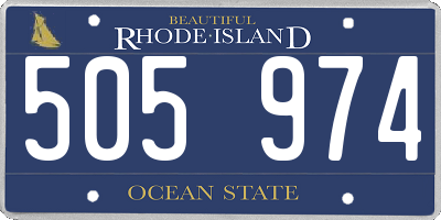 RI license plate 505974