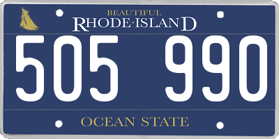 RI license plate 505990