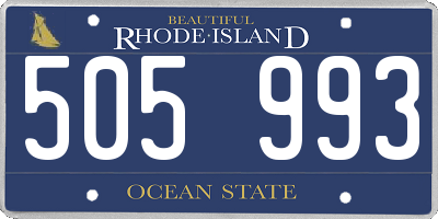 RI license plate 505993