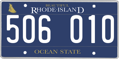 RI license plate 506010