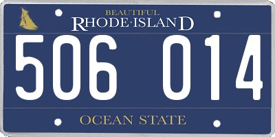 RI license plate 506014