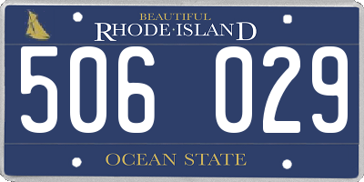 RI license plate 506029