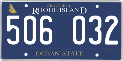 RI license plate 506032