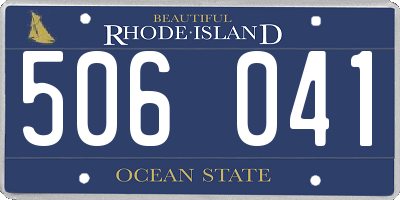 RI license plate 506041