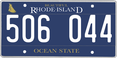 RI license plate 506044