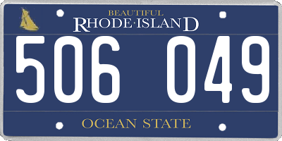 RI license plate 506049