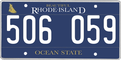 RI license plate 506059