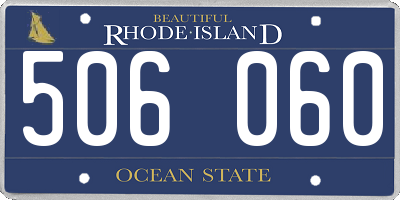 RI license plate 506060