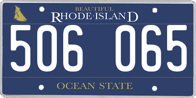 RI license plate 506065