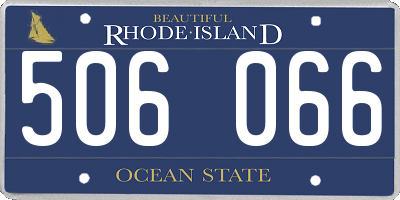 RI license plate 506066