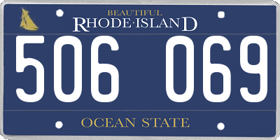 RI license plate 506069