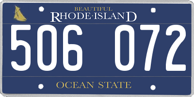 RI license plate 506072