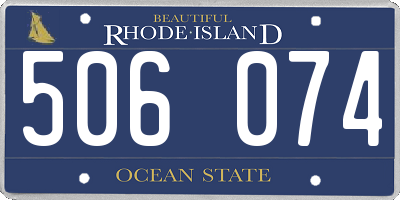 RI license plate 506074
