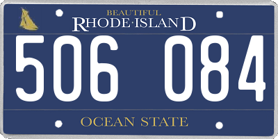 RI license plate 506084