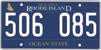 RI license plate 506085