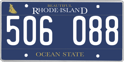 RI license plate 506088