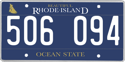 RI license plate 506094