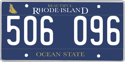 RI license plate 506096