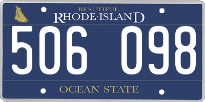 RI license plate 506098
