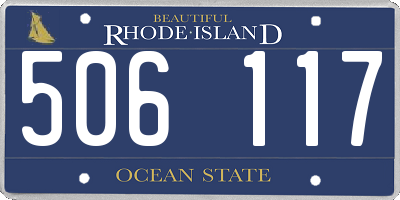 RI license plate 506117