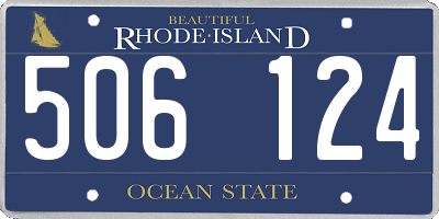 RI license plate 506124