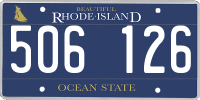 RI license plate 506126