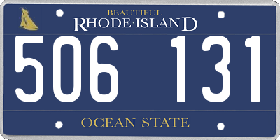 RI license plate 506131