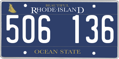 RI license plate 506136
