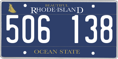 RI license plate 506138