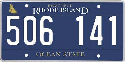 RI license plate 506141