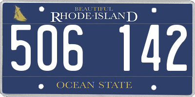 RI license plate 506142