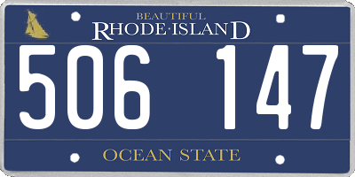 RI license plate 506147